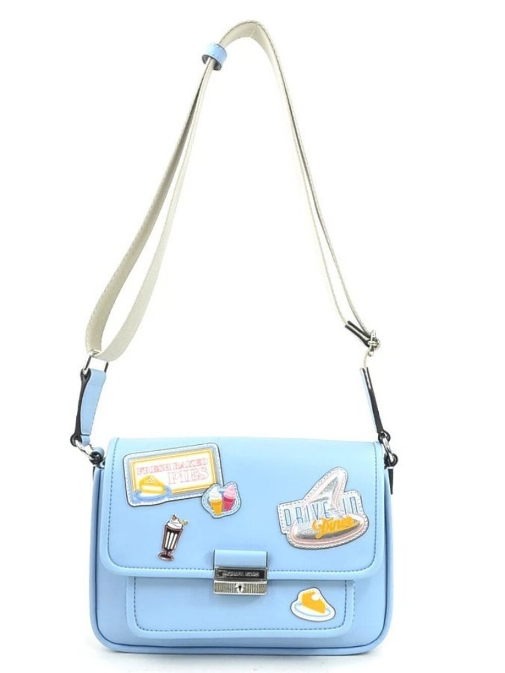 Auth Michael Kors Shoulder Bag Light blue leather r11287